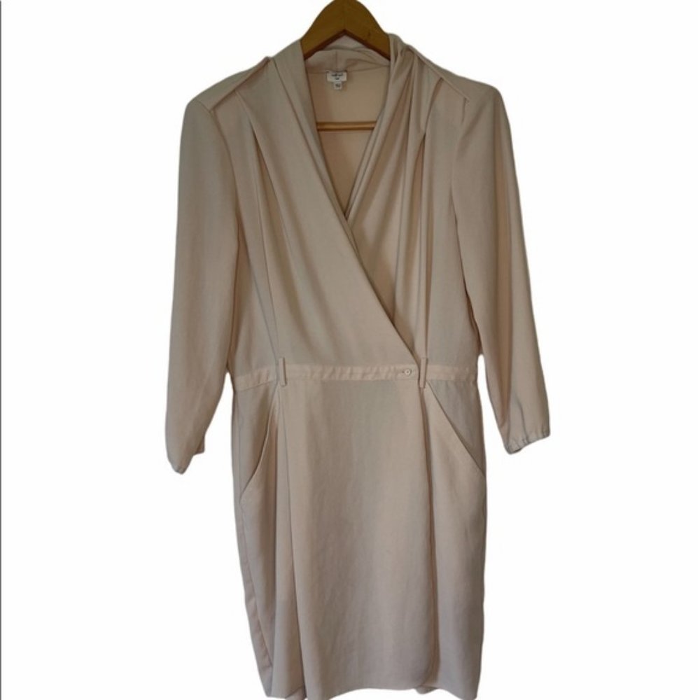 Artiza Wilfred | Elegant Blush Pink Wrap Dress | 4